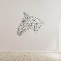 Horse FAce Aztec Pattern Silhouette Stallion Mare Aztec Living Room Decor Vinyl Wall Art Wall Sticker Wall Decal Cowboy Cowgirl Farm House Wall Decoration Home Room Décor Design Size (14x20 inch)