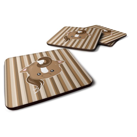 Horse Face Foam Coaster Set of 4
