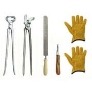 Horse Farrier Tool Essentials 4-Piece Groom Hoof Care Trim Tool Kit 984K28