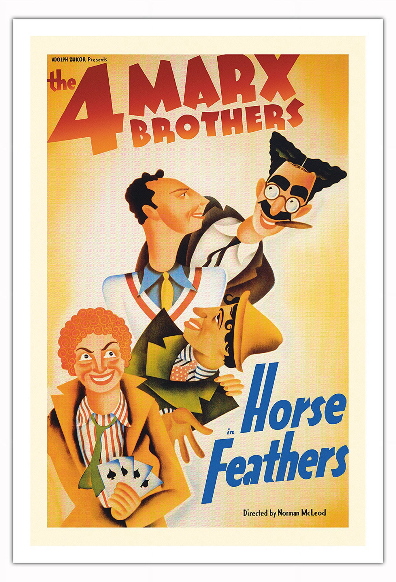 Horse Feathers - Starring The Marx Brothers - Vintage Film Movie Poster ...
