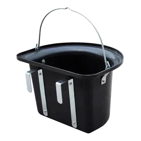 Horse Feeder Feed Trough Hanging Container Durable ABS Metal Material for Outdoor Farm and Ranch Use