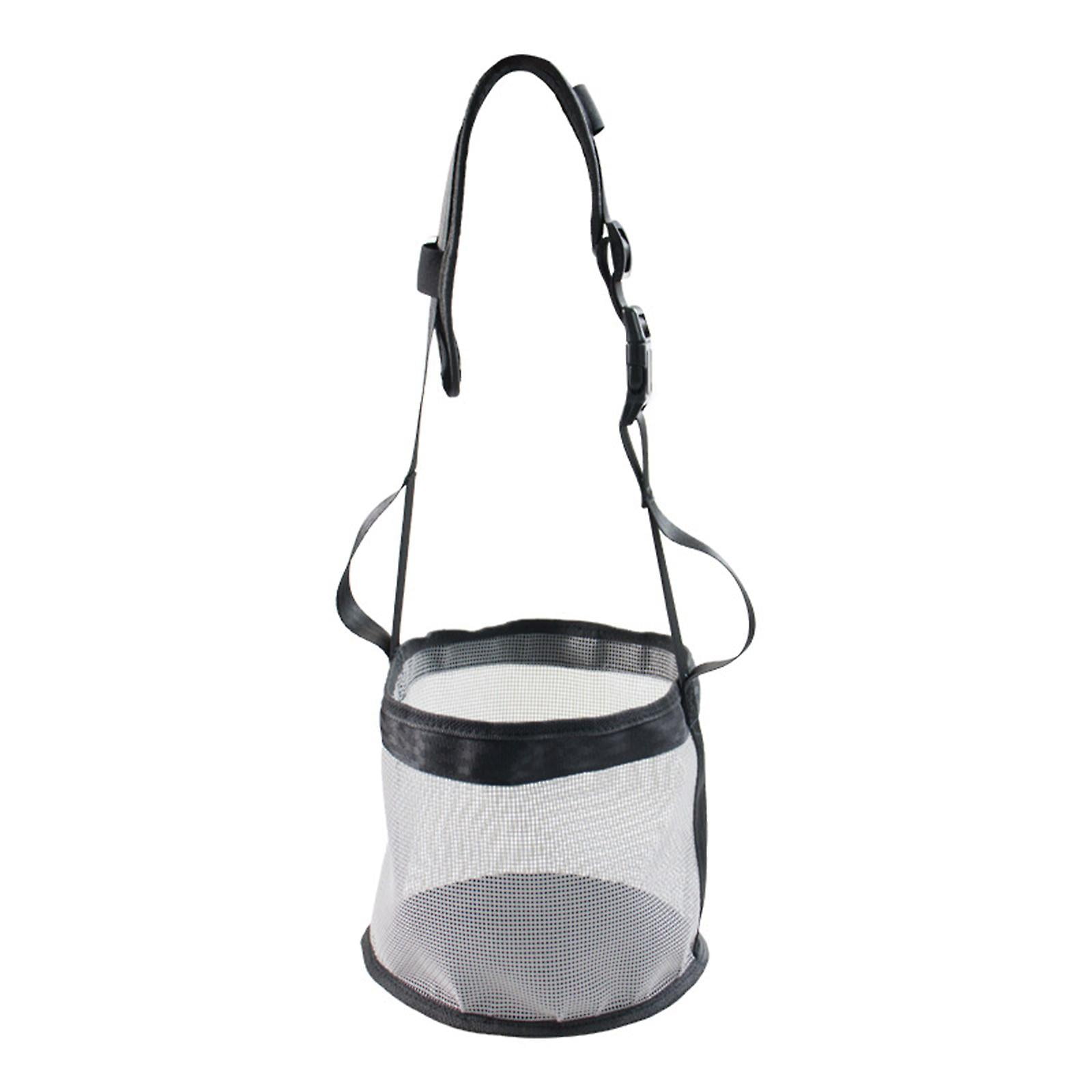Horse Feeding Bags Breathable Mesh Grain Feeder Bag Nose Muzzle Durable