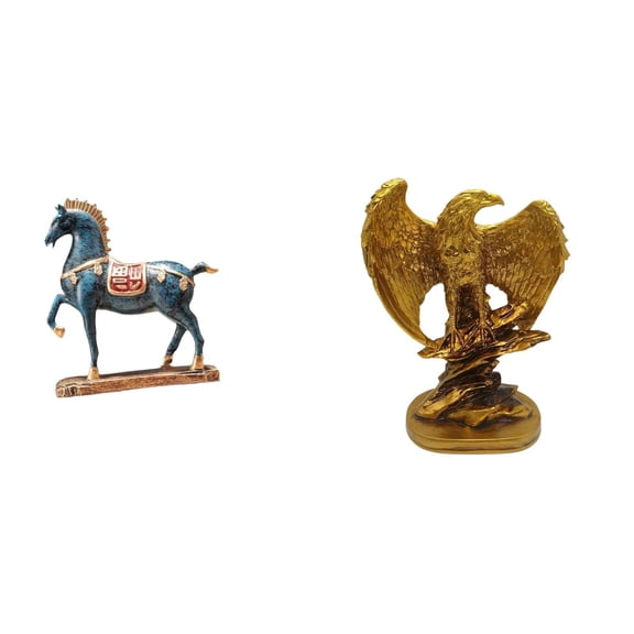 Horse Figurine Collectible Sculpture Table Centerpiece Resin Material for Office Bookcase Dining Room Home Decoration