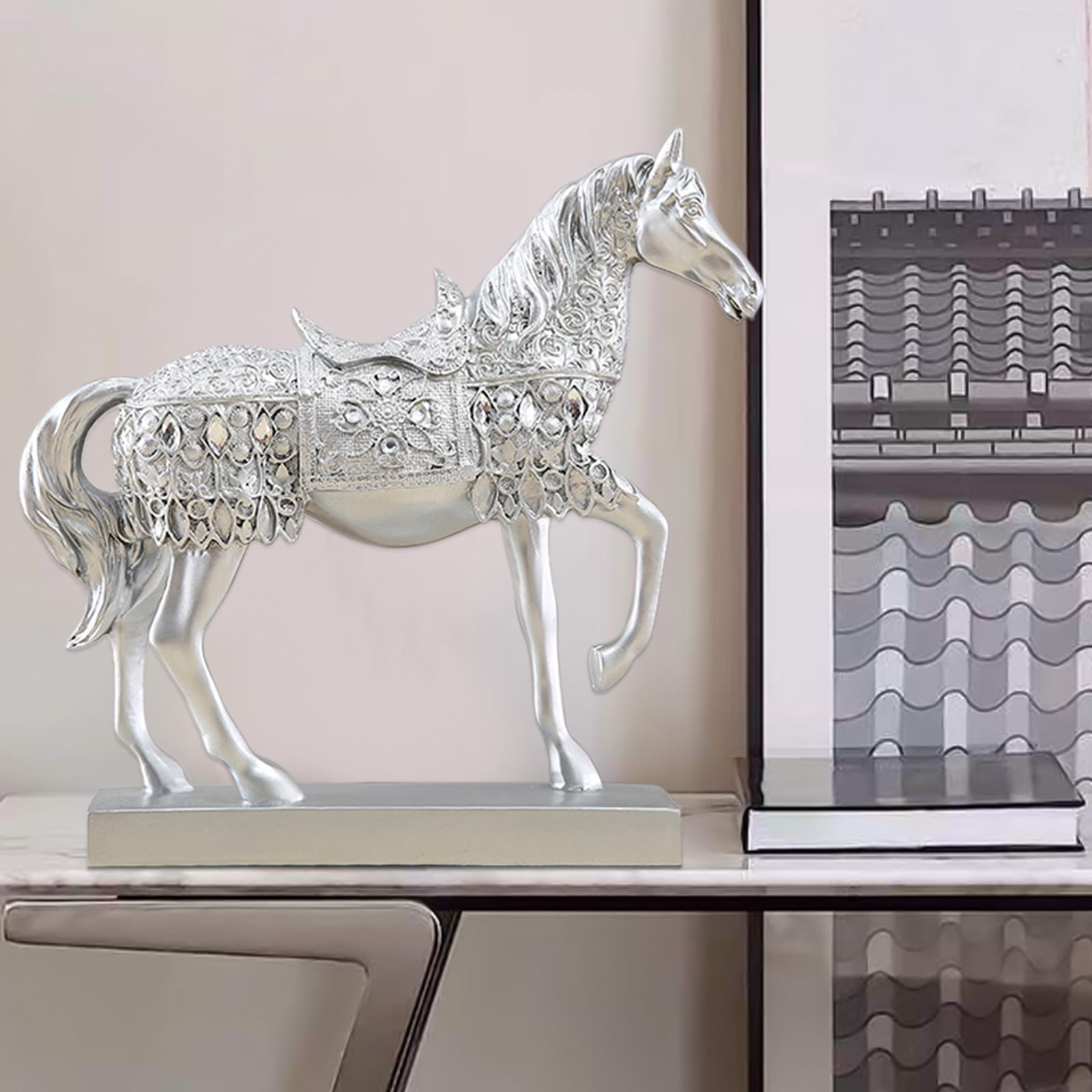 Horse Figurine Sculpture Statue for Home Decoration Desktop Cute ...