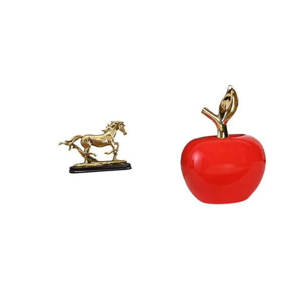 Horse Figurine Statue Collectible Ceramic Material for Desk Decoration Living Room Home Office Display