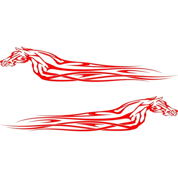 Horse Fire Flames Decals for Cars Trucks Boats Golf Carts Stickers