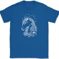 thumbnail image 1 of Horse Flowers Moon T-Shirt Funny Equestrian Pony Riding Hobby Steed Tee - Royal Blue, M, 1 of 1