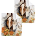 thumbnail image 1 of Horse Flowers Washcloths Set of 2-12 x 12 inch Pure Cotton Wash Cloth Highly Absorbent and Soft Fingertip Towels Face Cloths for Bath, Spa Wash cloth, 1 of 7