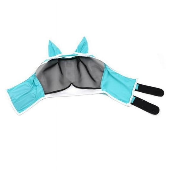 Horse Fly Mask with Ears, Anti-Mosquito and Insect, Ma Chao Comfort Mask,Horse Head Mask,Blue