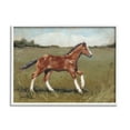 thumbnail image 1 of Horse Foal Galloping Countryside Animals & Insects Painting White Framed Art Print Wall Art, 1 of 7