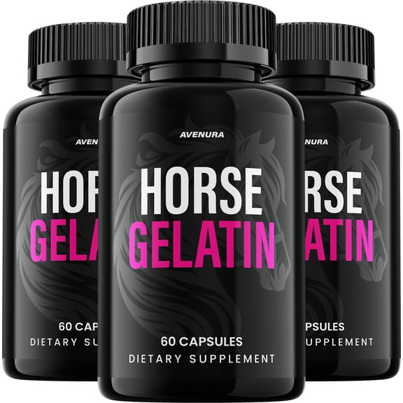 Horse Gelatin Advanced Keto Capsules – HorseGelatin Pills Advanced Blend Formula, Extra Strength, 3 Pack, 180 Capsules