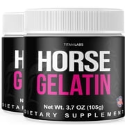 Horse Gelatin Powder Advanced Formula Supplement to Support Active Lifestyle HorseGelatin 2 Pack