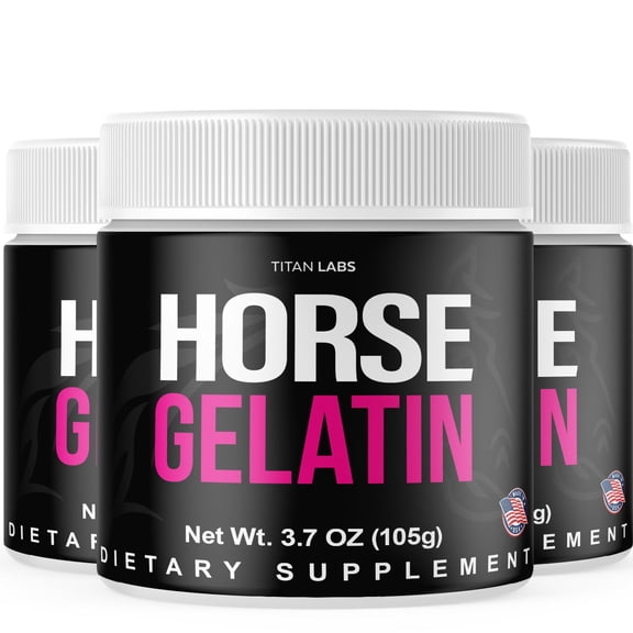 Horse Gelatin Powder Advanced Formula Supplement to Support Active Lifestyle HorseGelatin (3 Pack)