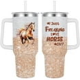 thumbnail image 1 of Horse Gift: Insulated Stainless Steel Tumbler 40 oz with Handle & Straw (Horse Lover), 1 of 6