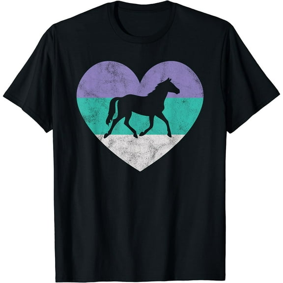 Horse Gift Shirt For Women & Girls Retro Vintage Cute