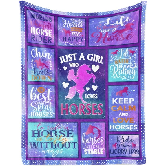 Horse Gifts for Girls, Horse Gifts for Women, Horse Gifts, Gifts for Horse Lovers, Horse Gifts for Girls Teenager, Horse Gifts for Girls, Horse Lover Gifts for Women Blanket 50" * 60"