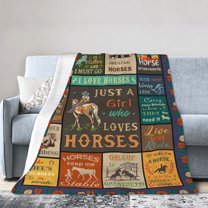 Horse Gifts for Women, Horse Blanket , Gifts for Horse Lover, Horse Gifts, Horses Gift Ideas, Equestrian Gifts, Horse Themed Gifts, Horse Lovers Birthday Gifts Blanket 50x40