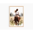 thumbnail image 1 of Horse Girl Decor Farmhouse Equestrian Art Girls Bedroom, Unframed Canvas 24x36in, 1 of 4