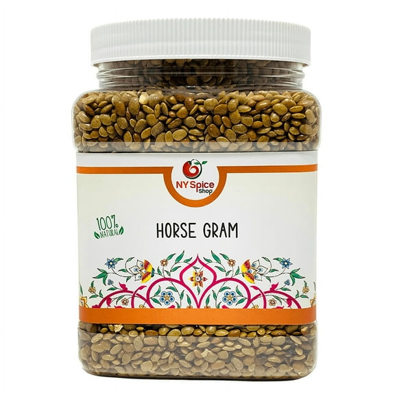 Horse Gram Lentils | Indian Kulthi Beans | Muthira Seeds | Horse Gram Whole | Macrotyloma uniflorum | Full of Fiber, Protein & Potassium | Bulk Food | 1.5 Pound (1.5 lbs.) By NY SPICE SHOP