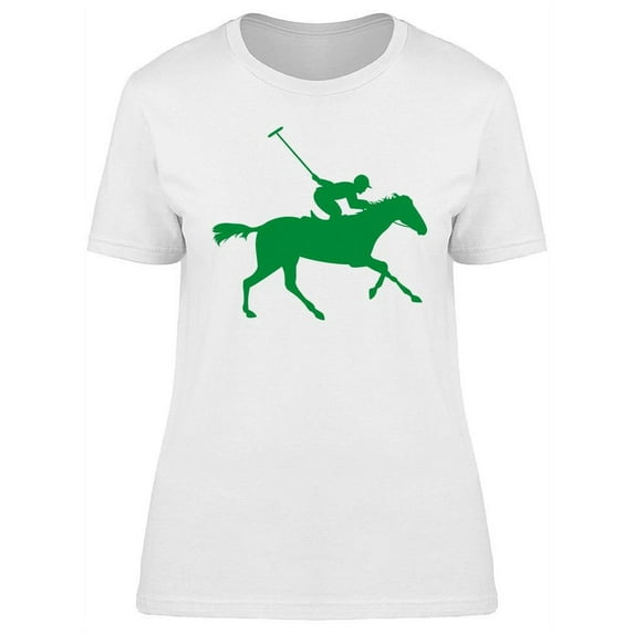 Horse Green Silhouette Design T-Shirt Women -Image by Shutterstock, Female 3X-Large