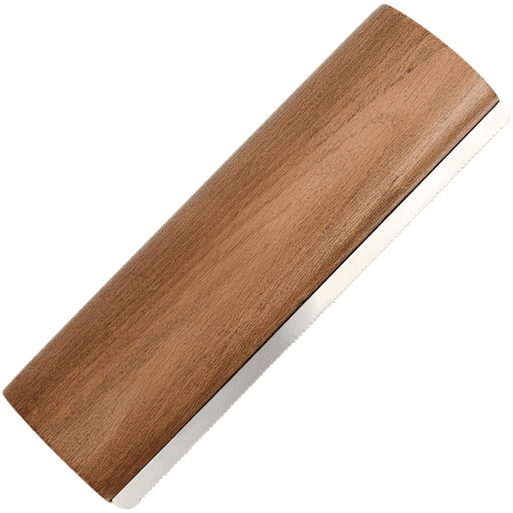 Horse Grooming Brush, Long Wooden Groomer with Metal Blade, Efficiently Cleans Loose Hair and Dirt, Massages Equine Skin, Polished Wood, 7.9 X 2.7 X 1.3 In, Gift Box Packaging