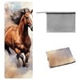 thumbnail image 1 of Horse Gym Towel with Storage Bag, 72.8"x26.8", Suitable for Yoga, Pilates, Fitness, etc. - Yoga Towel, Yoga Towels, Yoga Mat Towel, 1 of 6
