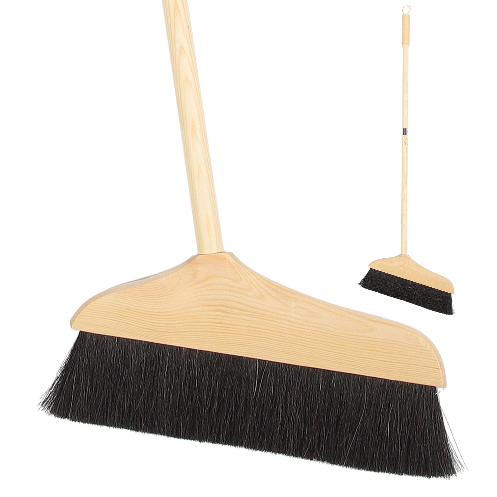 Horse Hair Broom Horsehair Bristle Stainless Steel Handle Home Broom