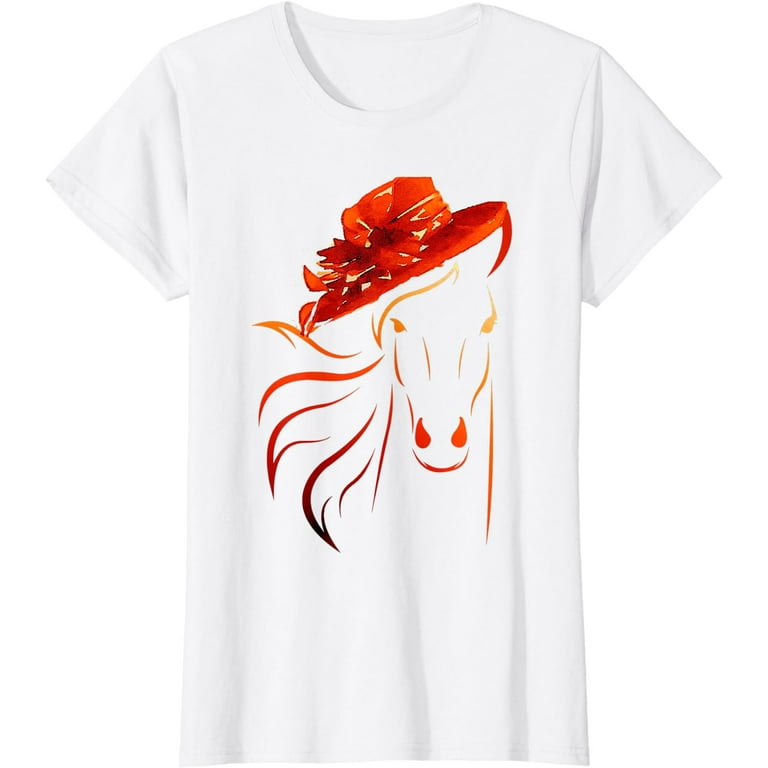 Horse Hat Funny Kentucky T- Shirt. Tee Cool Horse Hat Funny Kentucky T- Shirt. Tee Cool