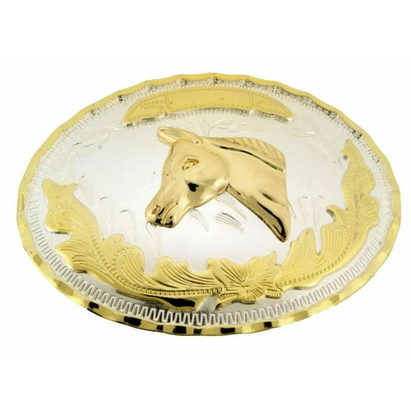 Horse Head Belt Buckle Metal Rodeo Cowgirl Western Big Texas Fashion Accessory
