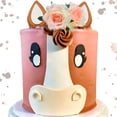 thumbnail image 1 of Horse Head Cake Topper with Floral Accent - Cute & Elegant Party Decoration Set, 1 of 7