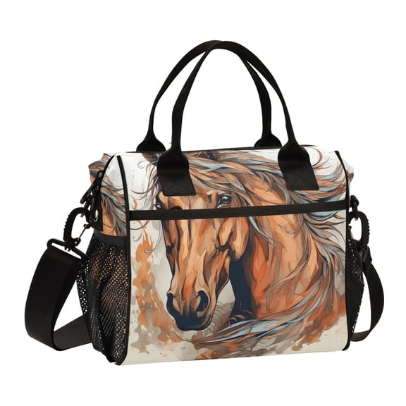 Horse Head Cooler Bag Lunch Bag Soft Cooler Cooling Tote Insulated Lunch Box for Adult Men Women
