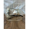 thumbnail image 1 of Horse Head Design Tooled Western Belt, 1 of 9