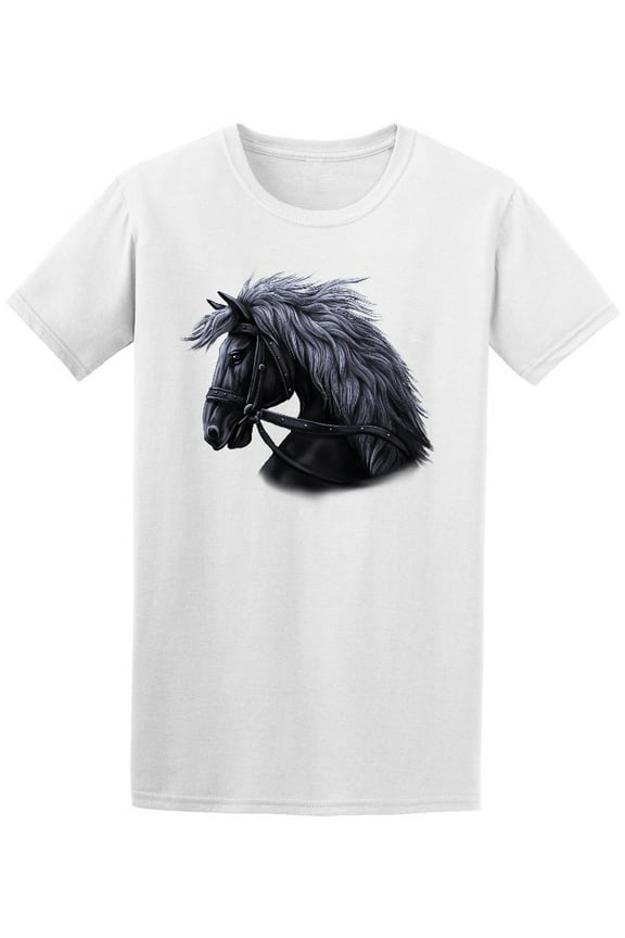 Horse Head Graphic T-Shirt Men -Image by Shutterstock, Male XX-Large