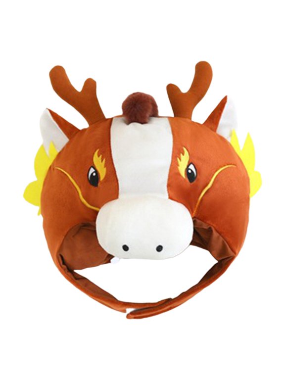 Horse Head Hat Cosplay Cap Headdress Soft PP Cotton Filling for Adults and Kids Role Playing Events