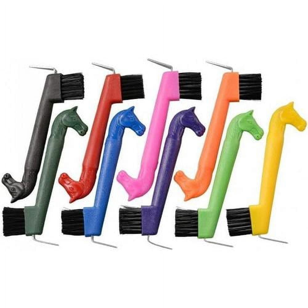 Horse Head Hoof Pick / Brush Combination 6 Pack