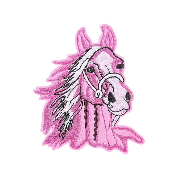 Horse Head Iron on Applique PatchesAn1ma1Embroidered Patches for Dress Jeans