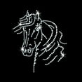 thumbnail image 1 of Horse Head Pony Cowgirl Sparkly Bling Iron-on Clear Iron-on Rhinestone Transfer by JCS Rhinestones, 1 of 4