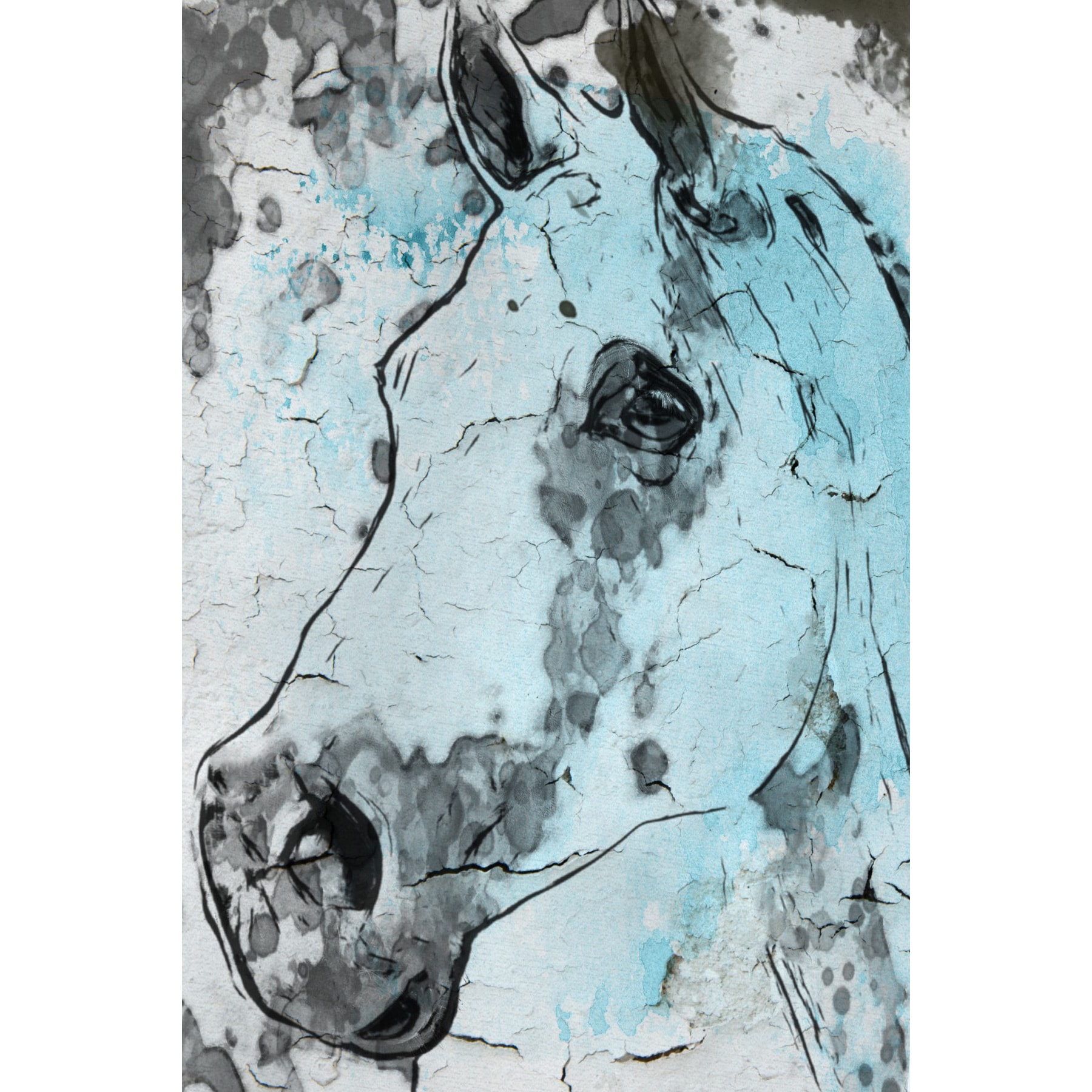 "Horse Head" Painting Print on Wrapped Canvas