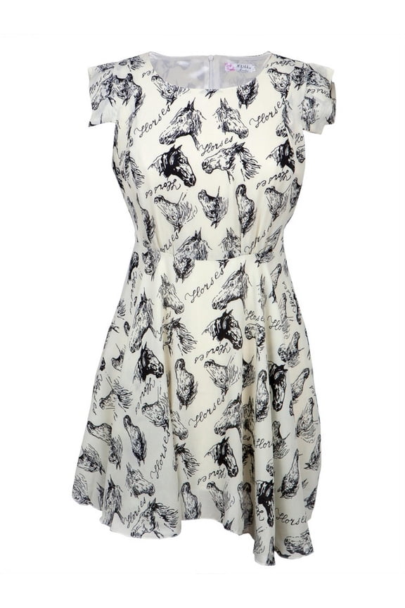 Horse Head Profiles All-Over Women's Dress