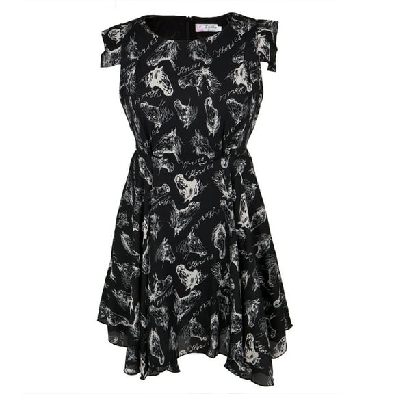 Horse Head Profiles All-Over Women's Dress