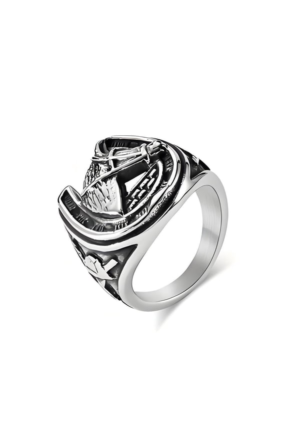 Horse Head Ring Stainless Steel Animal Design Retro Jewelry