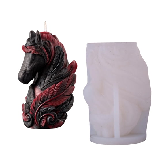 Horse Head Shape Silicone Easy Demold for Cake Fondant Festival Decoration