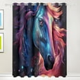 thumbnail image 1 of Horse Head Starry Sky Black Out Curtains 72 Inch Length Curtains for Sliding Glass Doors Bedroom Living Room 2 Pack, 1 of 6