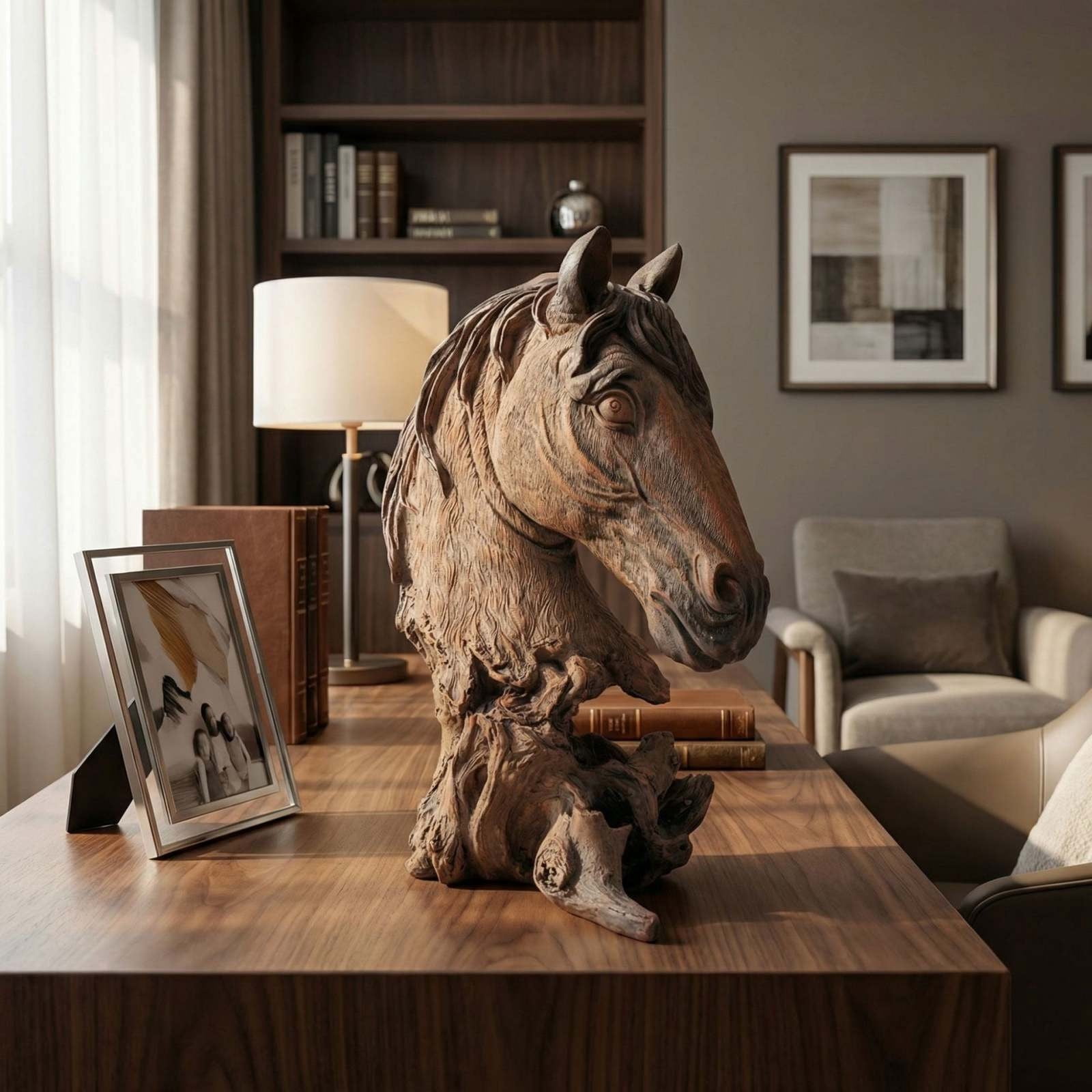 Horse Head Statue Decor Horse Sculpture Horse Decor for Home Coffee