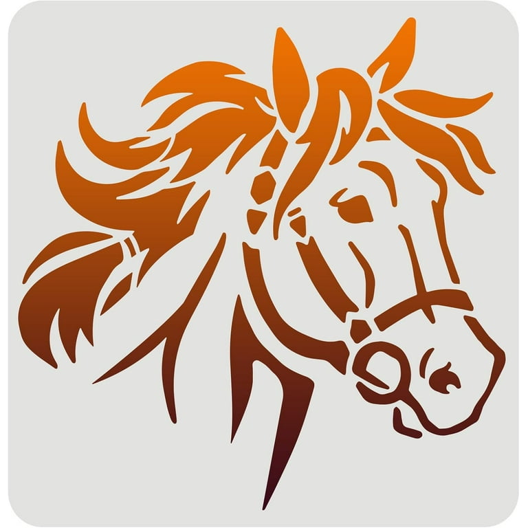horse-head-stencil-11-8x11-8inch-reusable-horse-drawing-stencil-horse-painting-airbrush-stencil-for-decoration-animal-template-for-painting-on-furniture-wall-fabric-paper-walmart-com