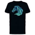 thumbnail image 1 of Horse Head Wavy Blue Tee Men's -Image by Shutterstock, 1 of 2