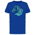 thumbnail image 1 of Horse Head Wavy Blue T-Shirt Men -Image by Shutterstock, Male Small, 1 of 2