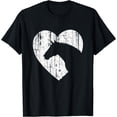 thumbnail image 1 of Horse Heart Silhouette For Cowgirl Equestrian Graphic Print T-Shirt Black 4X-Large, 1 of 4