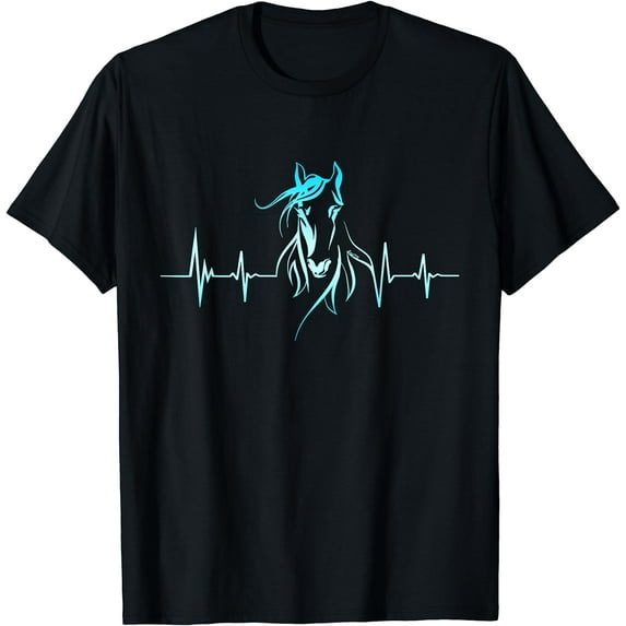 Horse Heartbeat Horse Lover Gifts Women Men Girls Teens T-Shirt