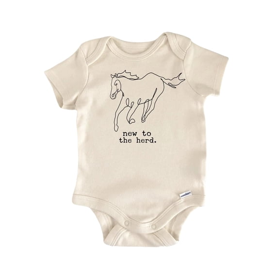 Horse Herd Newborn Baby Bodysuit